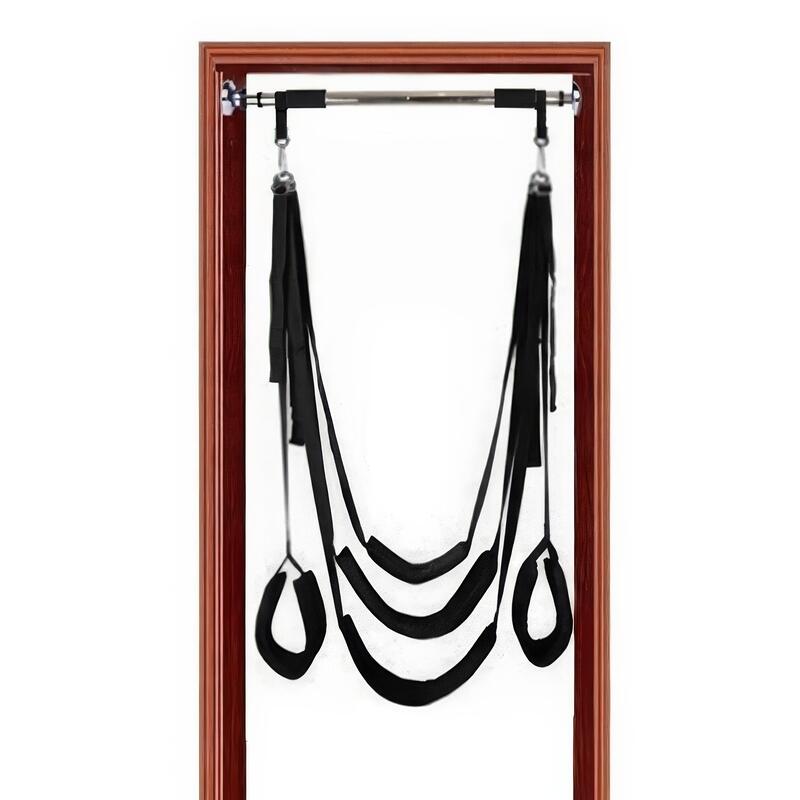 Black sex swing with an integrated spreader bar