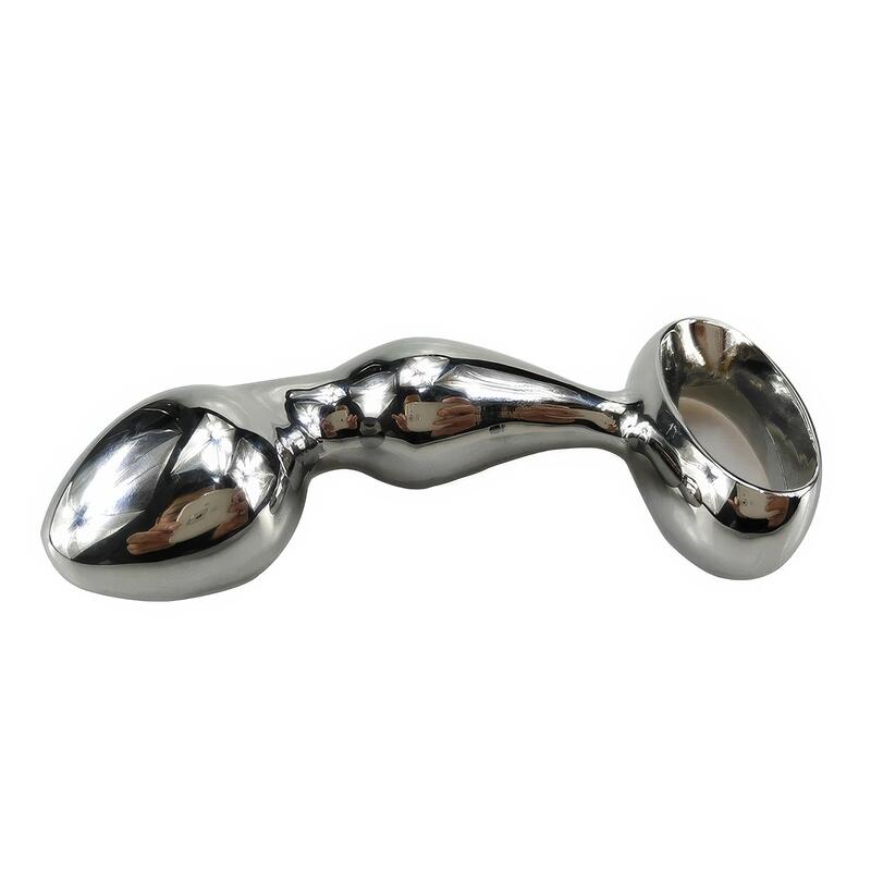 Polished stainless steel anal hook for adult bondage