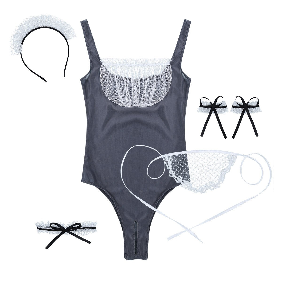 Sexig pigkostym i nylon — produktbild