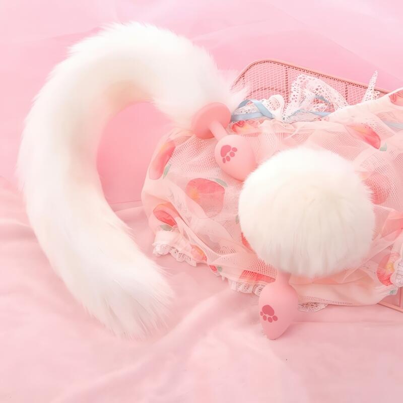 Pink Bunny Tail Butt Plug — product view 16