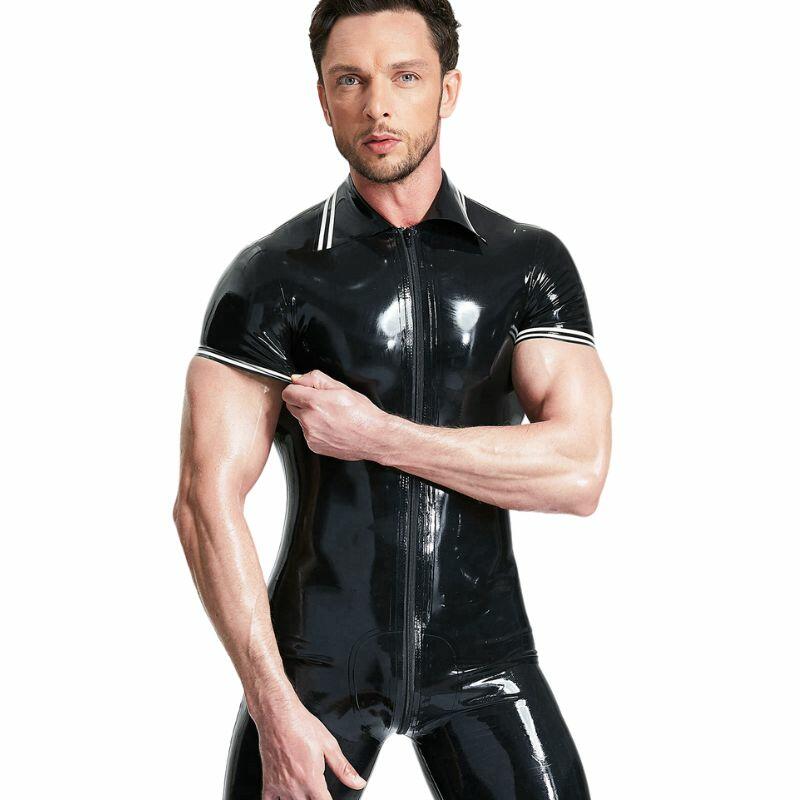 Men's Short Latex Catsuit — product view 4