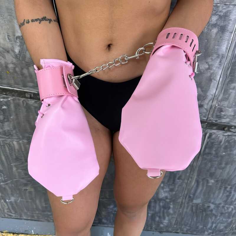 Låsning af bondage Mittens — produktvisning 2