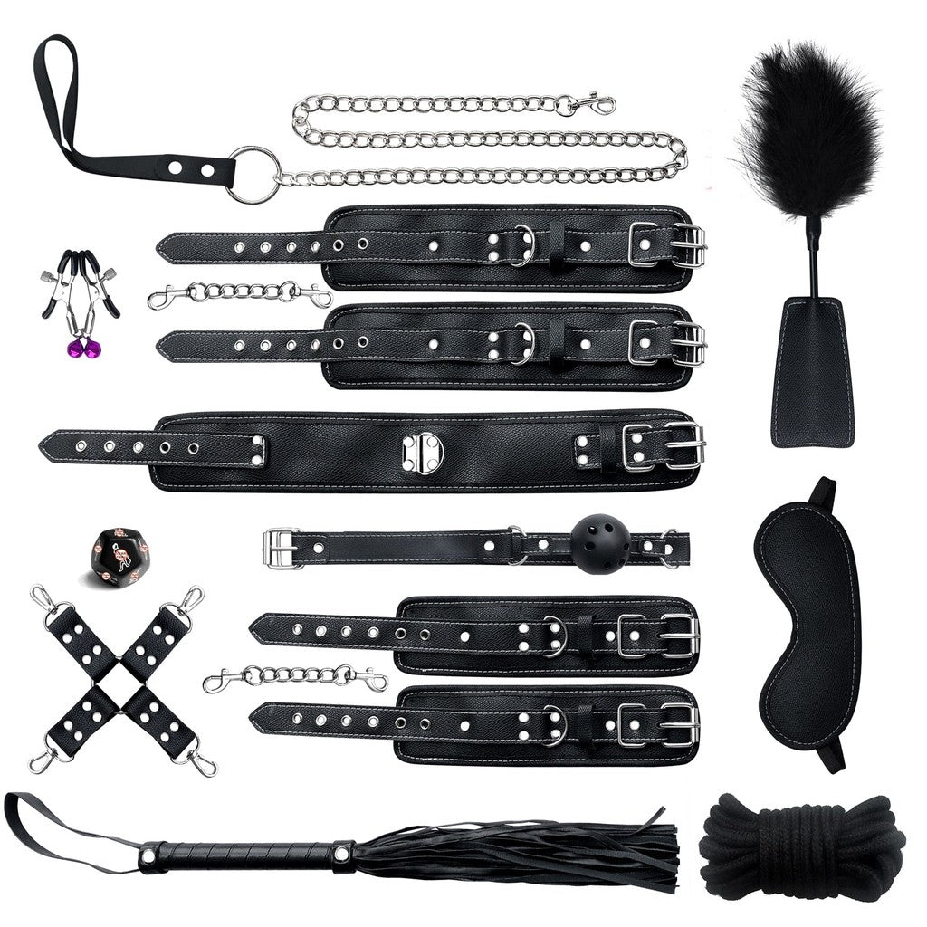 Sort BDSM-sæt — produktbillede