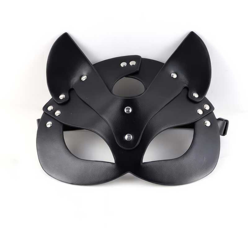Czarna maska kota BDSM 2.0 — widok produktu 6