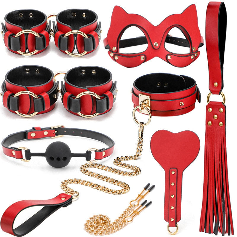 Rød & guld BDSM Kit — produktbillede