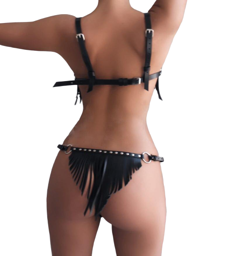 BDSM Goth Body Harness for Women — product view 4