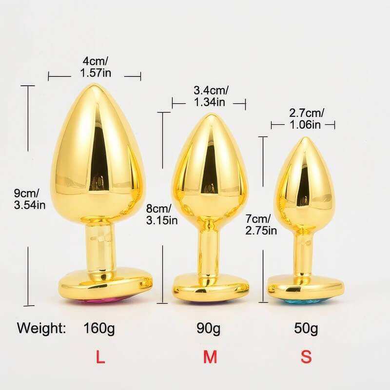 Gold-Tone Steel Butt Plug — product view 11