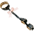 BDSM-set med halsband och manschetter, leopardmönster — produktbild