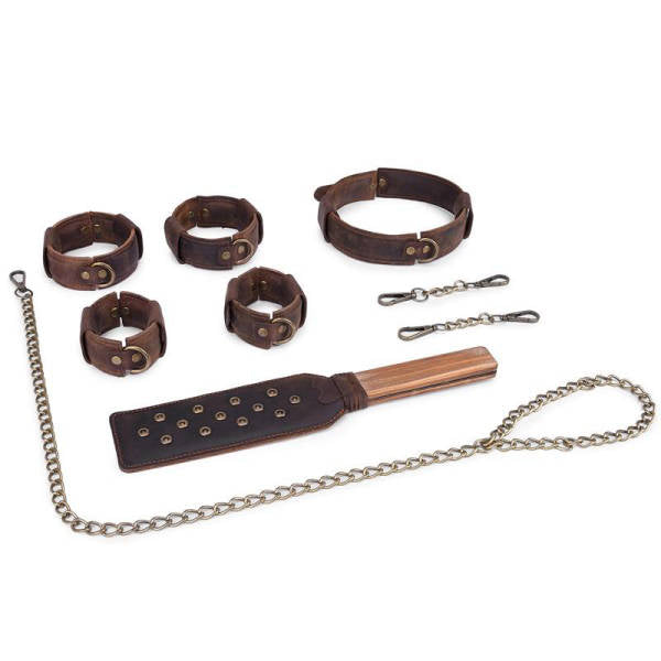 Bondageset i vintageläder — produktbild