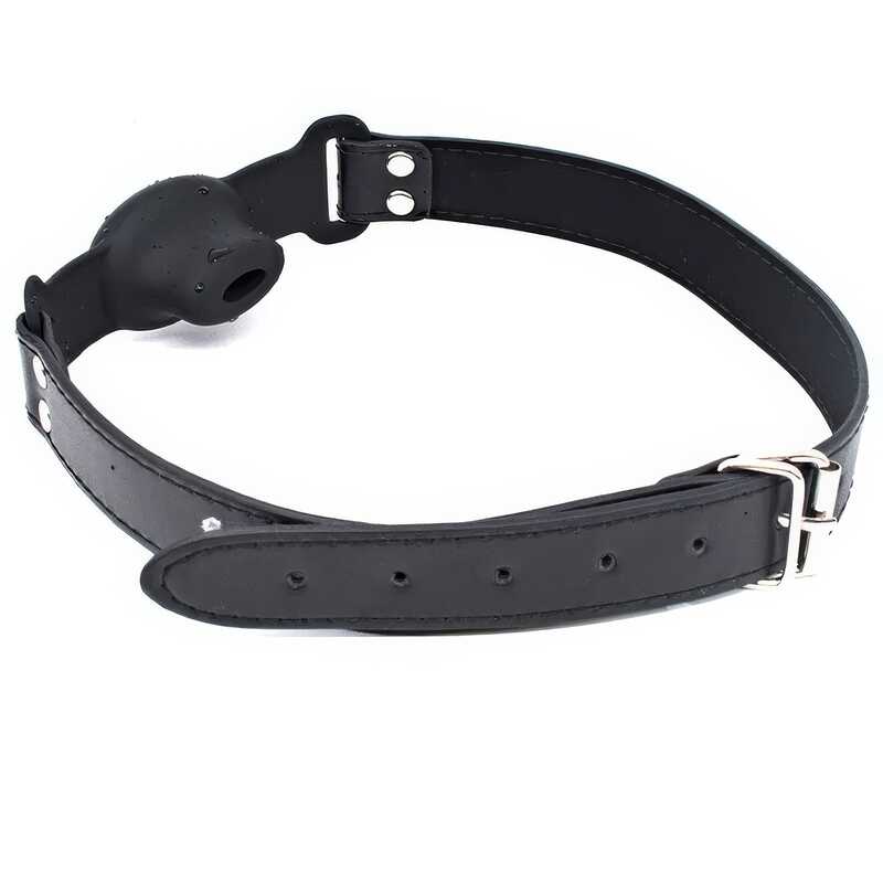 Drool Hole Black Ball Gag — product view 3