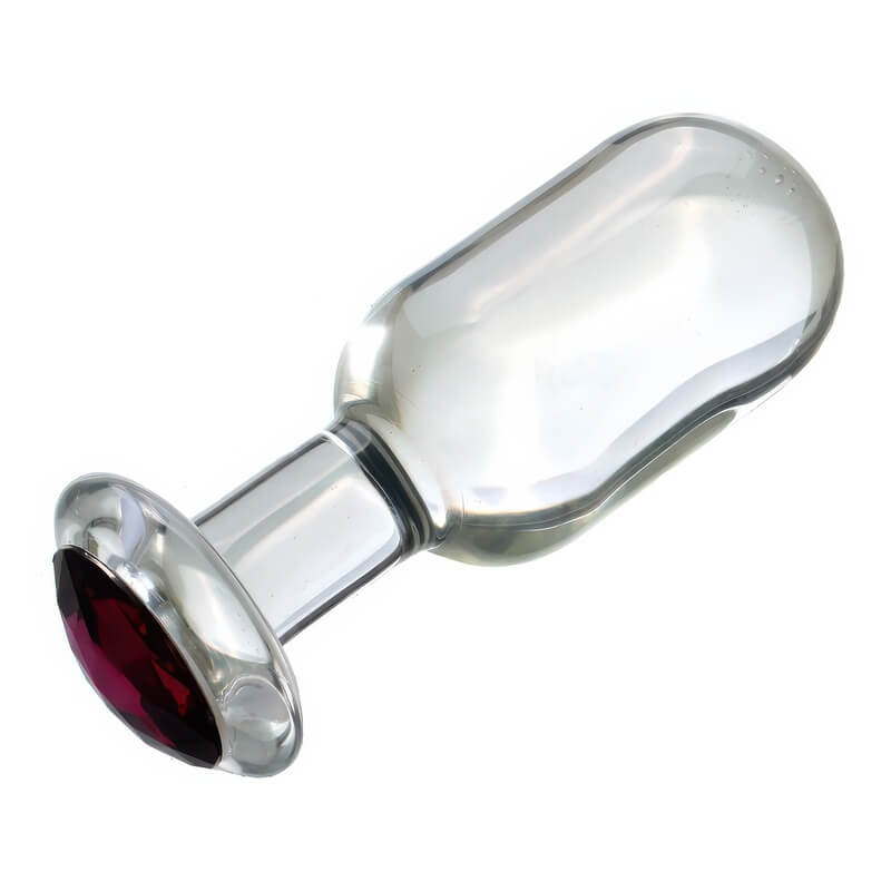 Clear Glass Butt Plug — product view 2