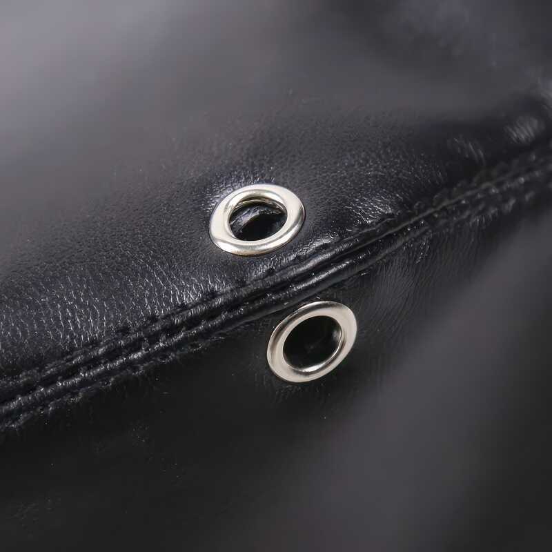 Cagoule Bondage Similicuir Visage Fermé — vue du produit 5
