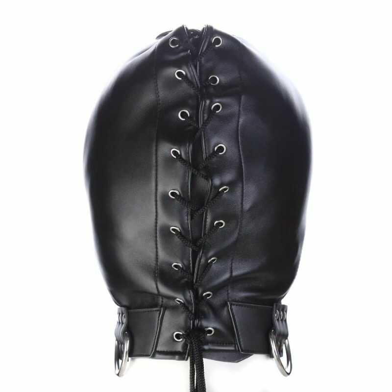 Leather Bondage Hood — product view 3