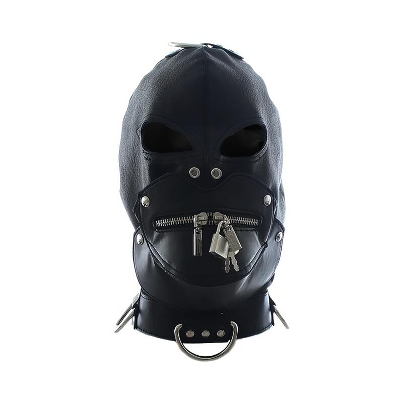 Zippered-Mouth Bondage Hood — product image