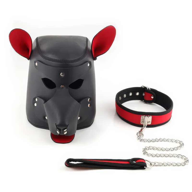Dog Leather Bondage Hood — product image