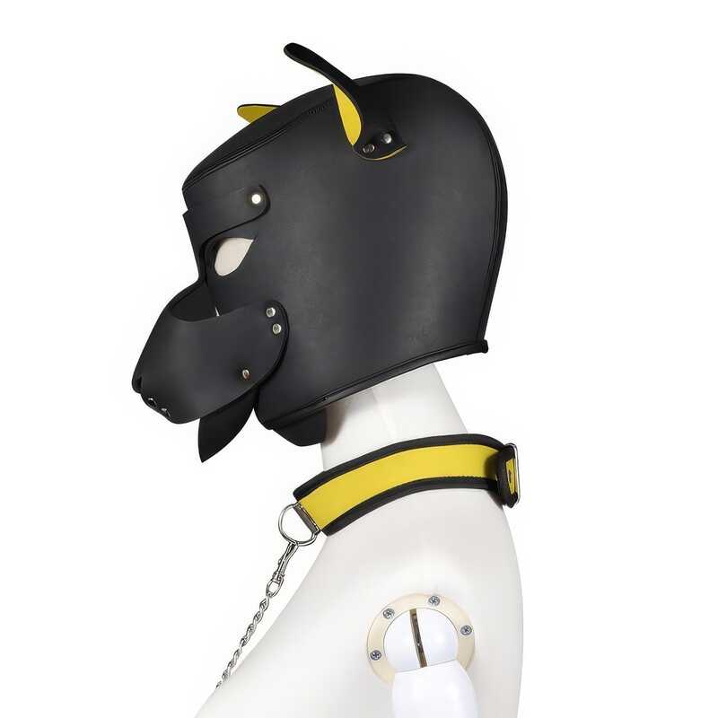 Dog Leather Bondage Hood — product view 6