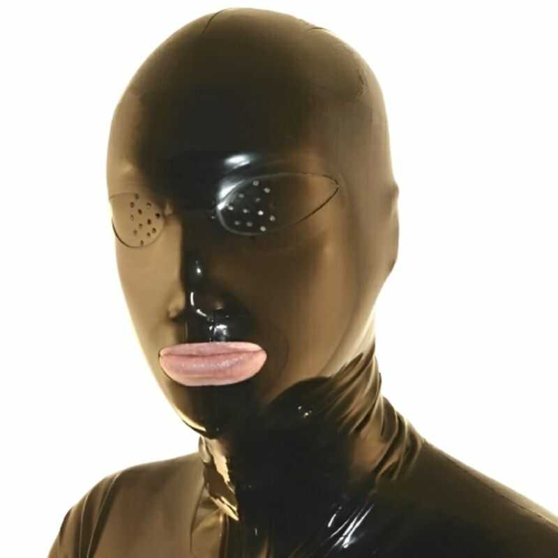 Latex Blackout Bondage Hood — product image