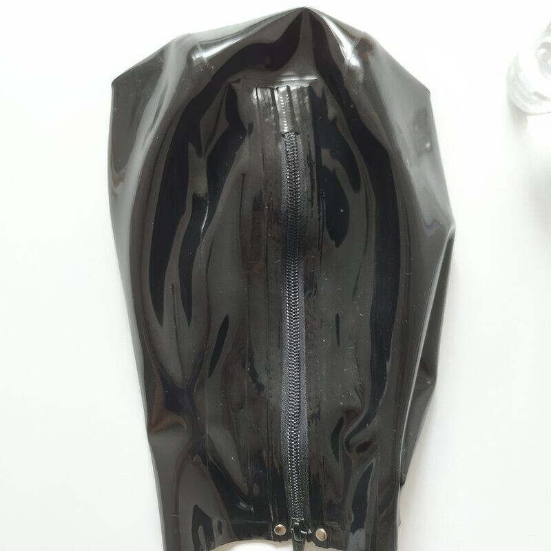 Women's Two-Hole Latex Bondage Hood — product view 5