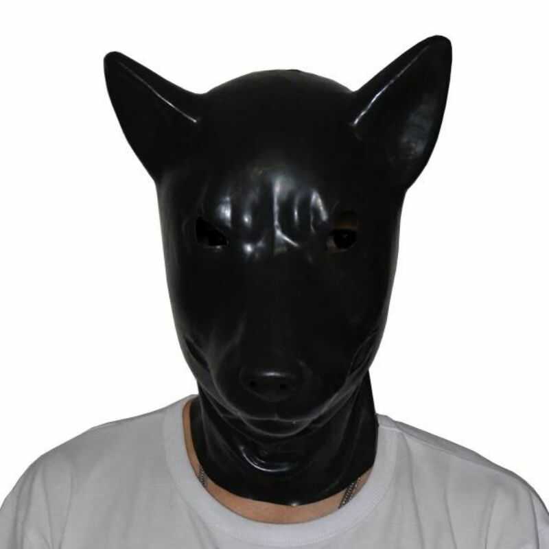 Latex Wolf Bondage Hood — product image