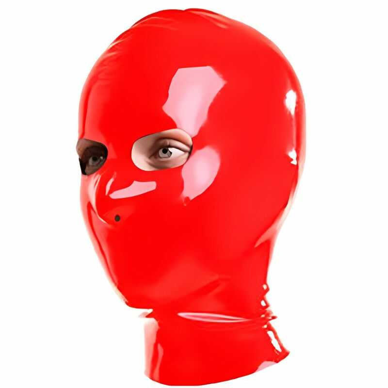 Latex Red Bondage Hood — product image