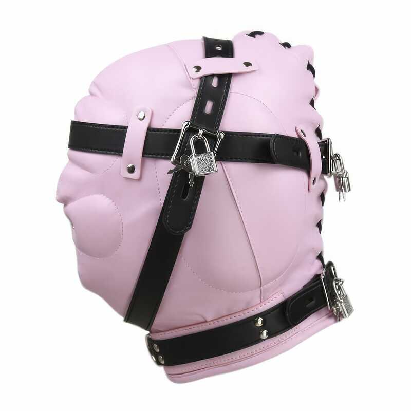 Pink Bondage Hood — product view 3