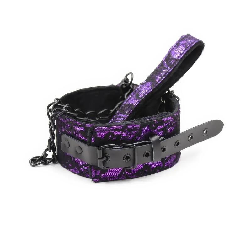 Purple BDSM Collar - produktvisning 2