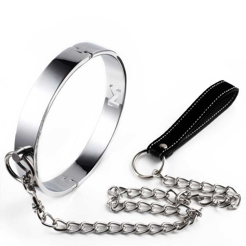 Metallinen BDSM Collar & Leash tuotekuva