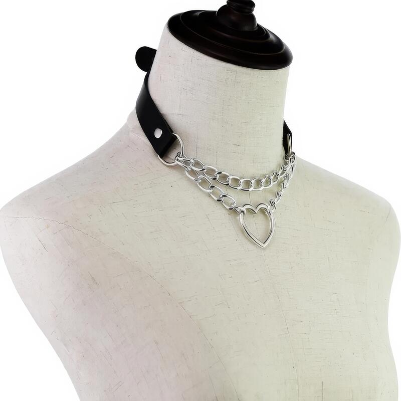 Heart Chain BDSM Collar ... tuotenäkymä 4