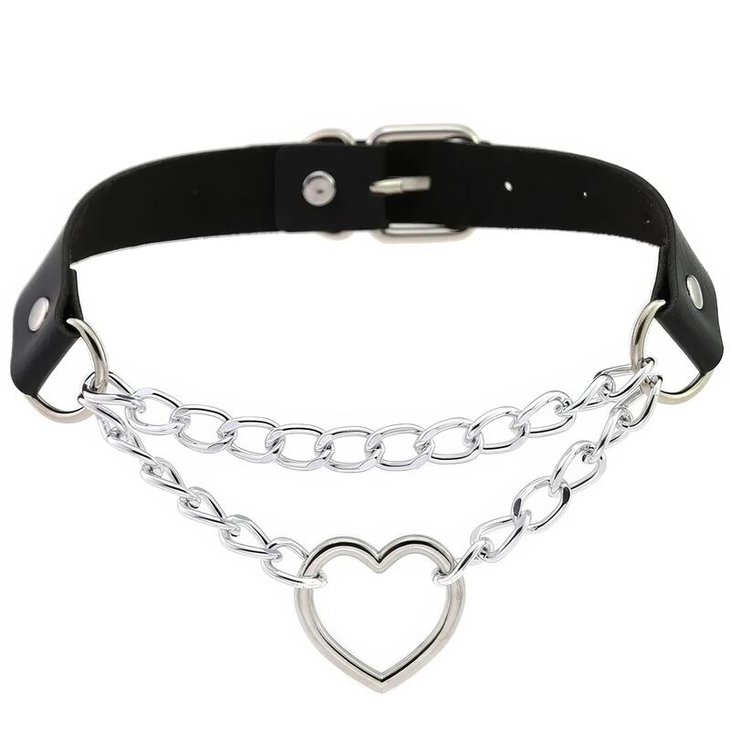 Heart Chain BDSM Collar ... tuotekuva