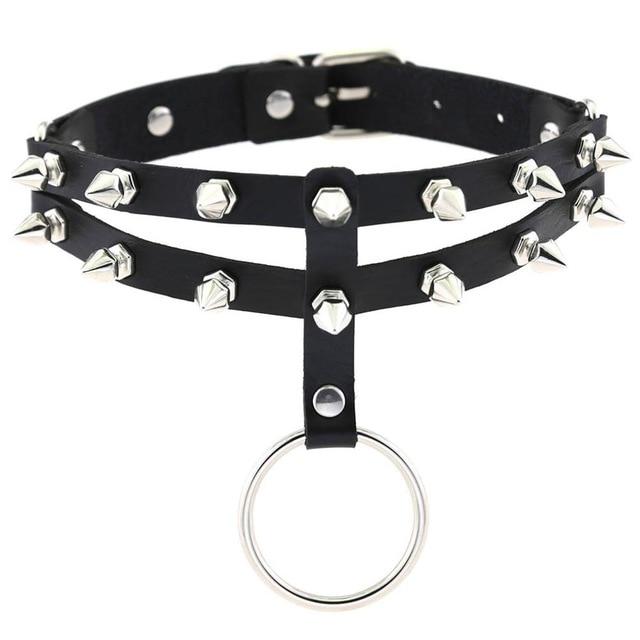 O-Ring Studded BDSM Collar — product image