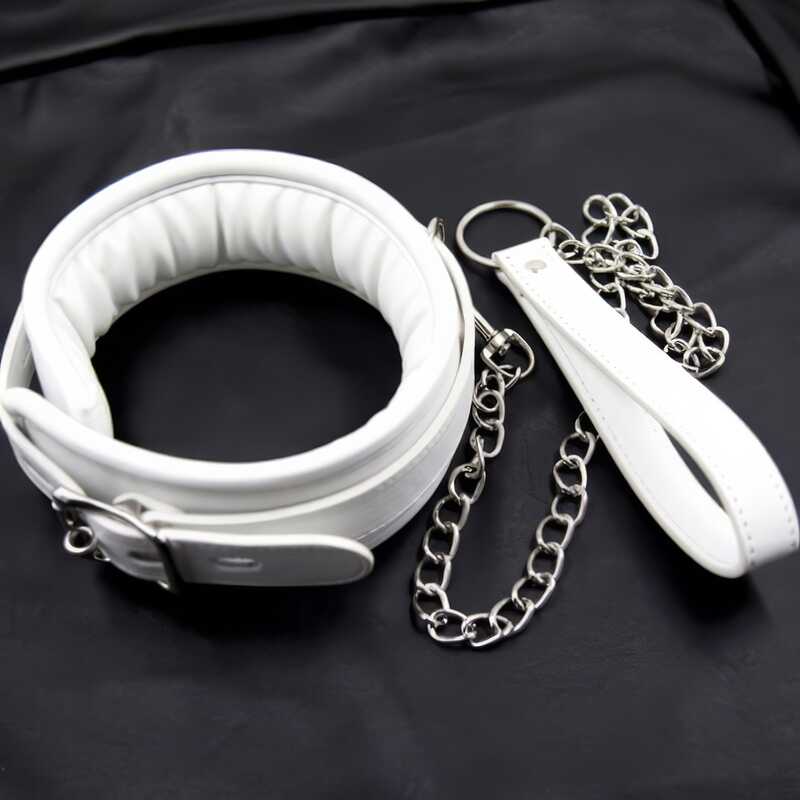 Hvid BDSM Collar - produktvisning 3