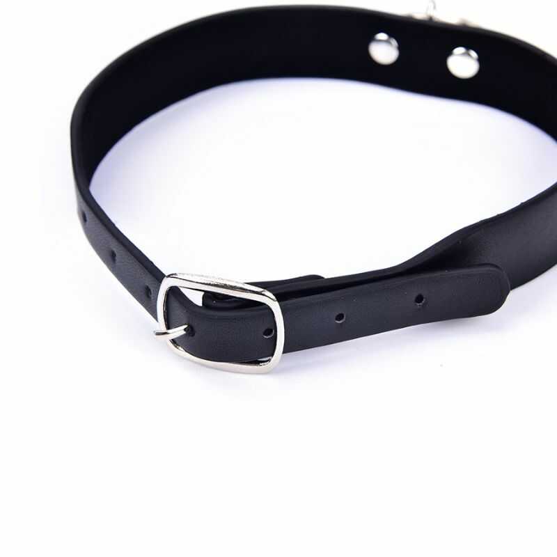 Ownership-halsband i matt läder med O-ring — produktvy 6