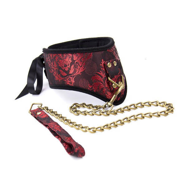Flannel BDSM Collar & Leash — product image