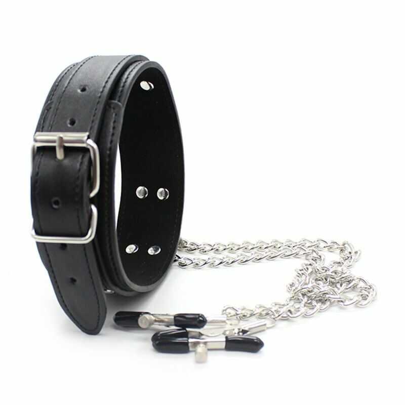BDSM Collar with Nipple Clamps — product view 3