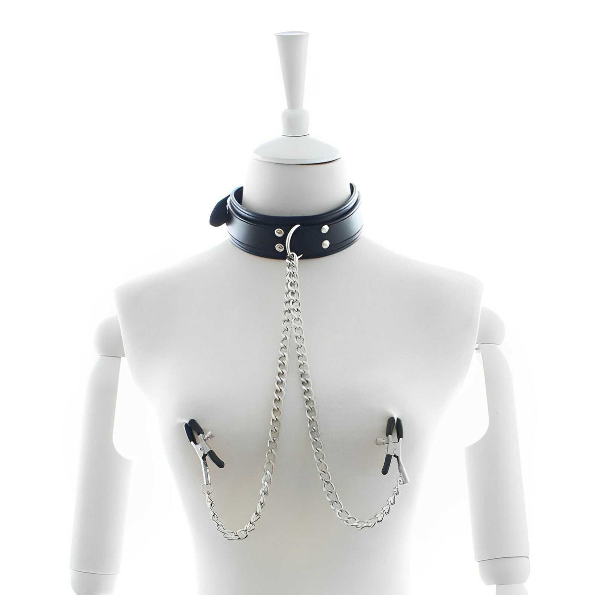 BDSM Collar with Nipple Clamps — product view 2