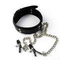 BDSM Collar with Nipple Clamps — product image