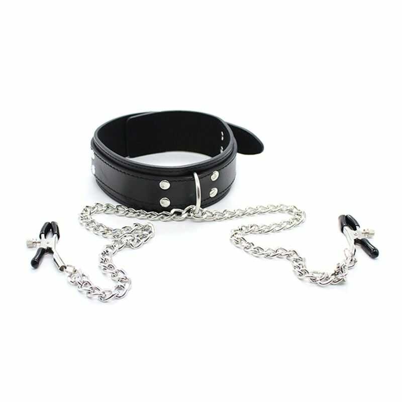 BDSM Collar with Nipple Clamps — product view 4