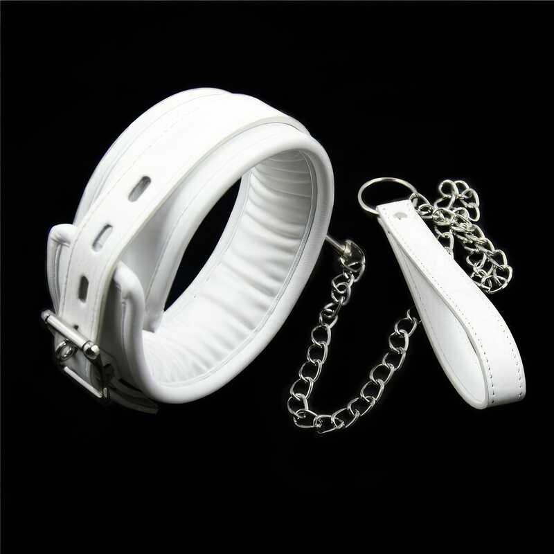 Hvid BDSM Collar - produktvisning 2