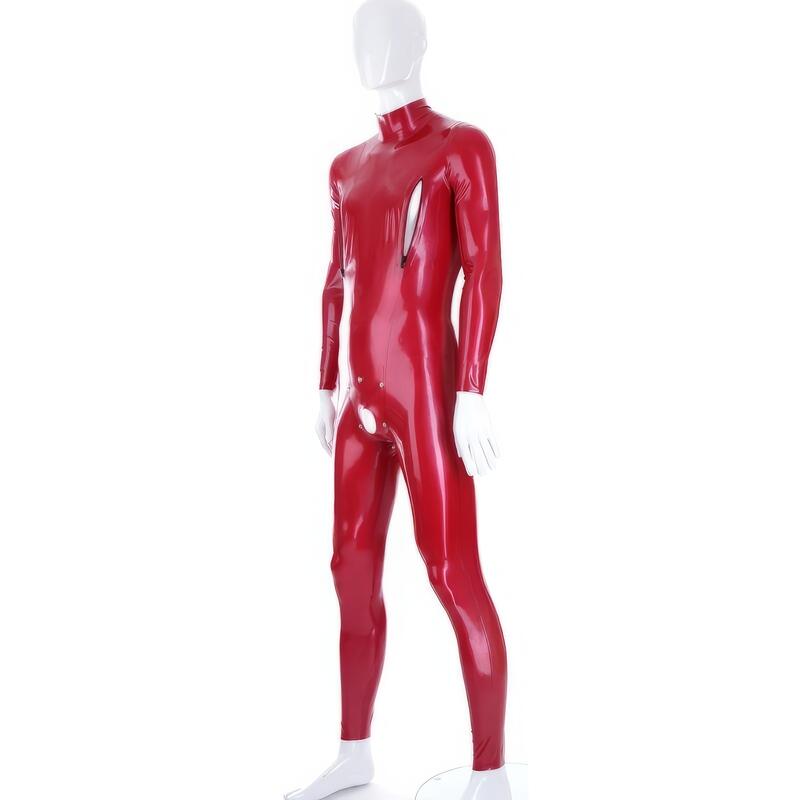 Latex catsuit herr med pouch fram — produktbild