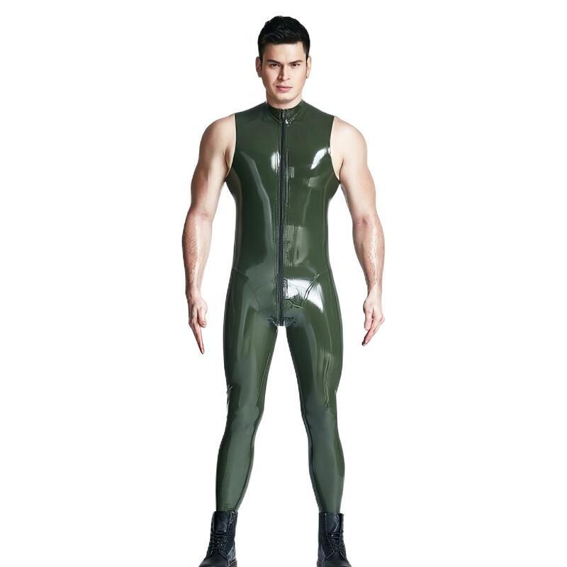 Men's Sleeveless Latex Catsuit — product image