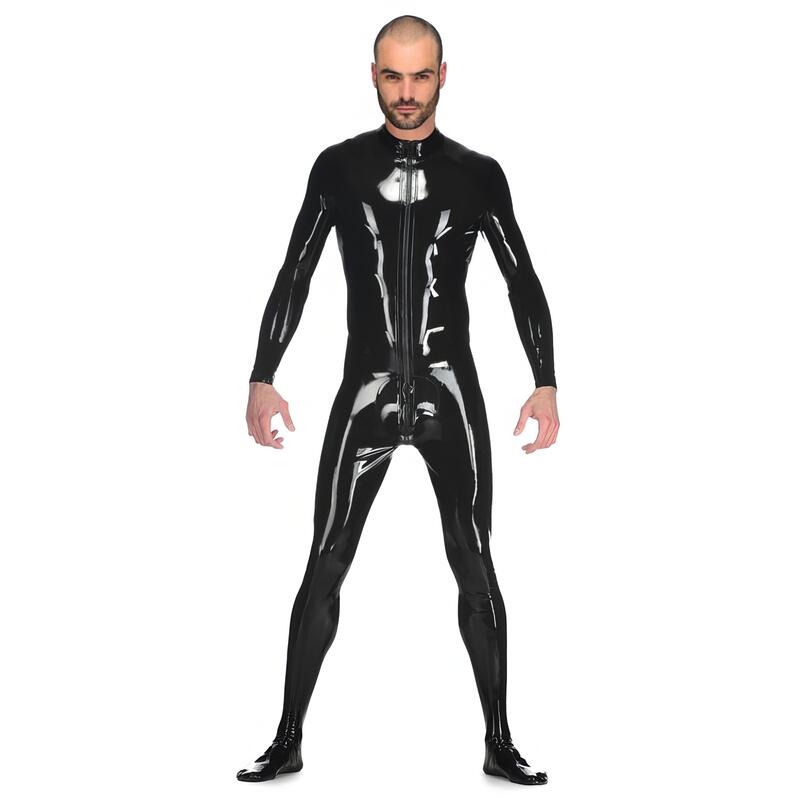 Latex Catsuit mit befestigten Socken — Produktbild