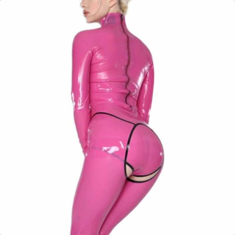 Crotchless Latex Catsuit — product view 3