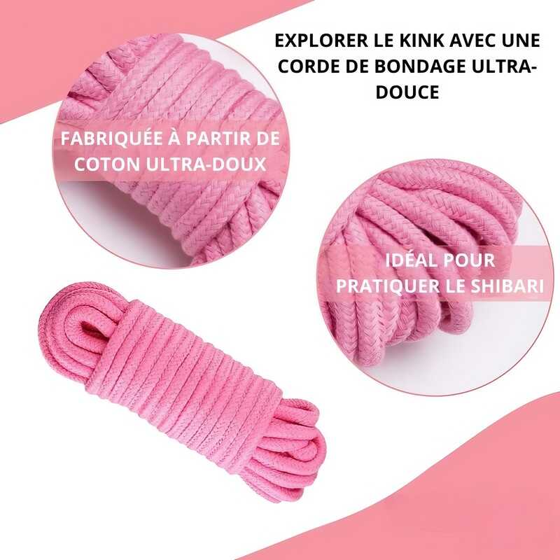 Rope Shibari Pink (three-pack) Bondage Restraints — product view 3
