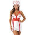 Costumi sexy – Costume da infermiera bianco con fasce rosse — immagine prodotto