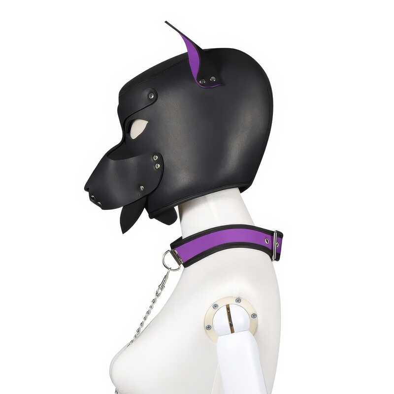 Dog Leather Bondage Hood — product view 11