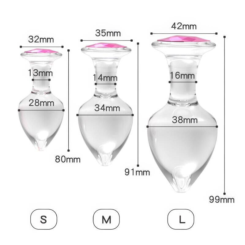 Smooth Glass Butt Plug — product view 5
