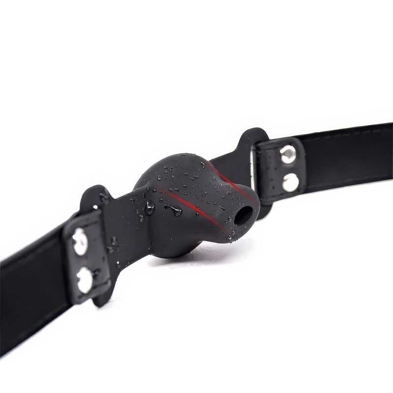 Drool Hole Black Ball Gag — product view 5