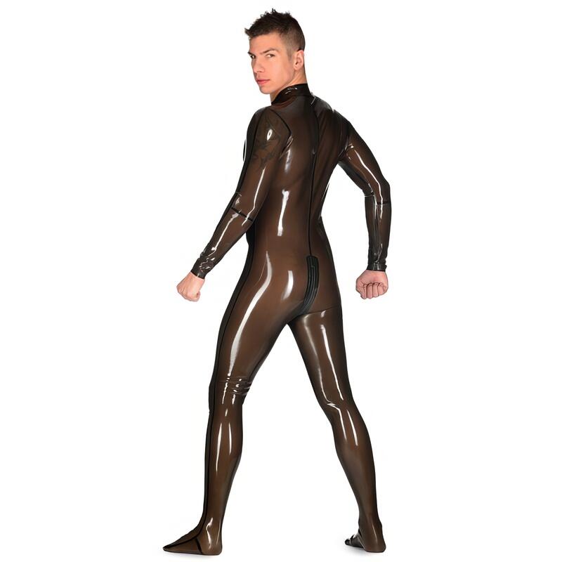 Latex Catsuit mit befestigten Socken — Produktansicht 4