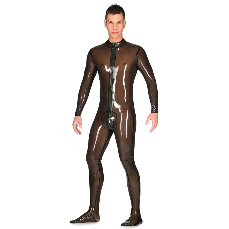 Latex Catsuit with Attached Socks — product view 3