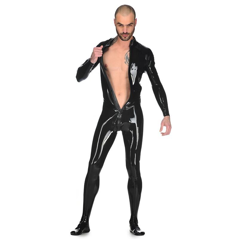 Latex Catsuit mit befestigten Socken — Produktansicht 2